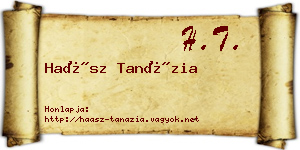 Haász Tanázia névjegykártya
